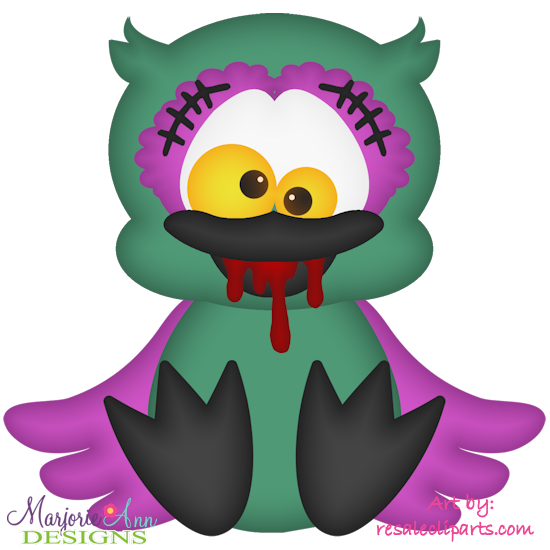 Animal Pals-Zombie Owl Exclusive SVG Cutting Files+Clipart - Click Image to Close